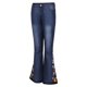 thumbnail image 4 of Gibobby Jeans mujer cintura alta Jeans acampanados de mezclilla con corte de bota y bordado floral inferior para mujer(A,XL), 4 of 4