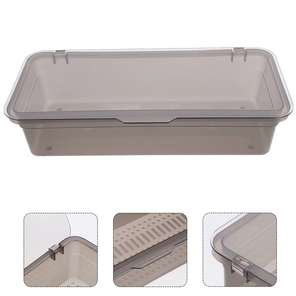 UPGRATOR Organizador De Utensilios De Cocina Con Transparente Y Drenaje Para Y Cucharas