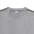 thumbnail image 4 of FRSASU Men's Strip Casual Slim fit Cotton T-Shirt Short Sleeve Crewneck Tee Shirts Gray, 4 of 5