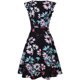 thumbnail image 5 of ICHUANYI Clearance Womens Vintage Ruffle Sleeves Floral Print Flared A Line Swing Casual Dresses(Black&Blue , S) Ichuanyi Ichuanyi, 5 of 8