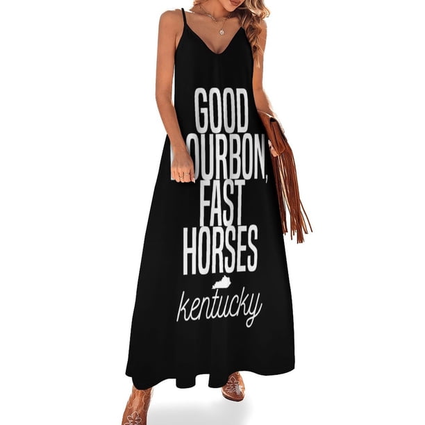 Buen bourbon caballos rápidos Vestido sin mangas Vestidos de fiesta Vestidos de verano para mujer Vestidos elegantes y chic Vestido de noche