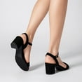 thumbnail image 5 of DREAM PAIRS Women's Low Heels Block Open Toe Ankle Strap Classic Short Chunky Sandals with Buckle for Daily Work Wedding Party, 5 of 7