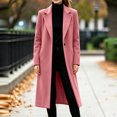thumbnail image 3 of cocolona Womens Long Coat for Women Fall Winter Long Sleeve Lapel Trench Coat Oversized Elegant Trendy Jacket, 3 of 7