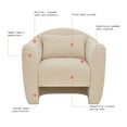 thumbnail image 5 of Beautiful Barrymore Teddy Accent Chair by Drew Barrymore, Cream Tweed, 5 of 12