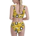 thumbnail image 3 of Picia Cartoon Bear Yellow Women's High Waisted Bikini Scoop Neck Swimsuit Two Pieces Bathing Suit-Large, 3 of 8