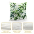 thumbnail image 4 of JRXY  Botanical Throw Pillow Covers Set of 2 Green Plant Leaves Pillow Covers Watercolor Spring Summer Leaf Print Pillow Cases Decorative Square Cushion Cover for Bed Couch Decor 18x18 Inch White, 4 of 5