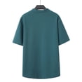 thumbnail image 5 of FRSASU Men's Dress Shirts Short Sleeve Button Down Mandarin Collar Shirt Solid Casual Summer Vacation Tops Green, 5 of 9
