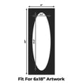 thumbnail image 2 of Black Suede Picture Frame Mat for 8x20 Frames - Oval Opening for 6x18 Photos - 50 Mats, 2 of 7