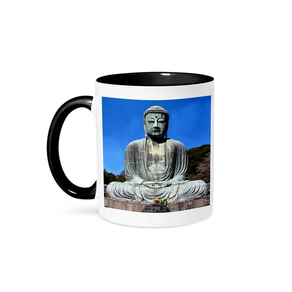 3dRose, Buddha, 11oz Two-Tone Black Mug
