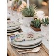 thumbnail image 5 of Watercolor Flowers Cloth Napkins Set of 4 Reusable Dinner Napkins, Spring Floral Butterflies Botanical Beige Cocktail Napkin Washable Table Napkins for Wedding/Holiday Party/Baby Shower 20"x20", 5 of 7