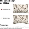 thumbnail image 4 of Brown Starfish Lumbar Pillow Covers 12X20 Inch Set of 2 Beach Ocean Coastal Decorative Rectangular Pillow Cases Summer Nautical Cotton Linen Cushion Case Home Decor for Sofa Couch Outdoor, 4 of 6