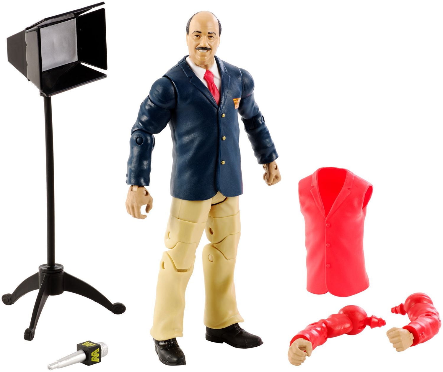 WWE – Collection Elite – Série Flashback – Figurine articulée – Mean Gene Okerlund
