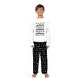 thumbnail image 5 of Family Matching Christmas Vacation Pajama Set, Festive String Light Design with Black Pants and Pet Outfit, 5 of 7