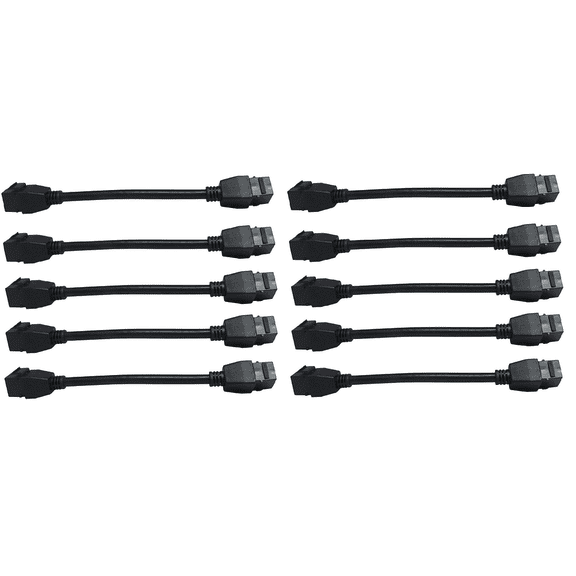 RiteAV - HDMI Female-Female Pigtail Extension Cable Coupler Keystone Dongle Jack (10 Pack)