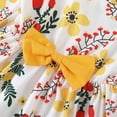 thumbnail image 5 of Utlike 2 Pcs School Outfits For Girls Floral Dress With Pants And Bandana Casual Clothing Set Birthday Outfits For Girl Size 3 Years-4 Years Yellow, 5 of 5