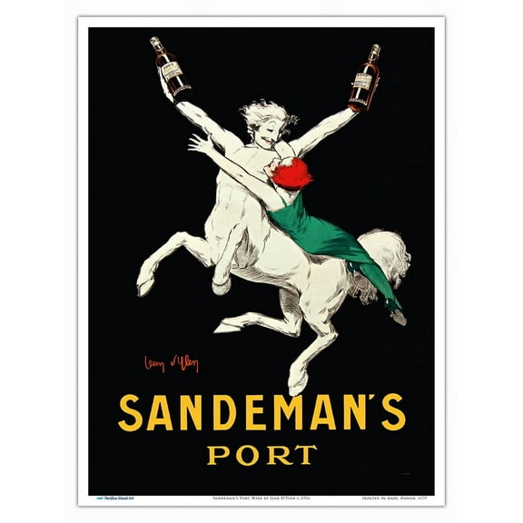 Sandeman’s Port Wine - Vintage Portuguese Advertising Poster by Jean D'Ylen c.1926 - Master Art Print (Unframed) 9in x 12in