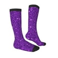 thumbnail image 3 of Balery Purple Glitter Fun Novelty Socks Men'S Women'S Crew Socks Funny Crazy Novelty Socks Quirky And Cool Socks, 3 of 9