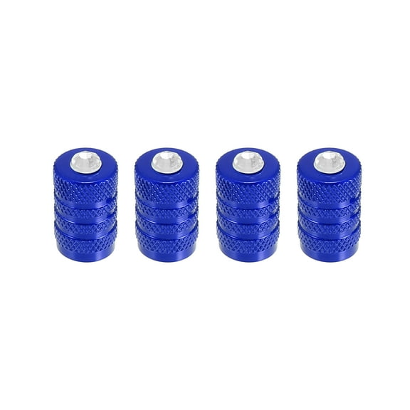 Motoforti Rhinestone Tire Valve Stem Caps Car Accessories Aluminum Alloy Blue 4pcs