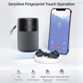 thumbnail image 2 of Zootealy Innovative Bluetooth Headphone Speaker with Slide Cover Design, Compact and Portable, Fingerprint Touch Control, White Color, 2 of 6