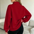 thumbnail image 5 of Evdexr Sweatshirts for Women Zip Up Drop Shoulder Long Sleeve Sweatshirt Fall 2026 Dressy Trendy Jacket Solid Loose Fit Oversized Y2k Coats with pockets XL, 5 of 7