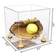 thumbnail image 2 of Better Display Cases Acrylic Versatile Display Case - Medium Square Box with Clear Case, Yellow Risers and Mirror Base 11" x 11" x 11" (A001/V01), 2 of 3