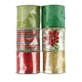 thumbnail image 2 of Cintas De Navidad Mezcla De Colores 6 Piezas 2-1/2 Pulgadas 6 Yardas Sunnimix Cinta de malla, 2 of 8