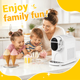 thumbnail image 2 of Xutumm 1.25 QT Compressor Ice Cream Maker, No Pre-Freezing Frozen Dessert Machine with Self-Cleaning, LED Display, Adjustable Hardness, Stainless Steel Bowl, White, 2 of 7
