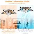 thumbnail image 6 of Eowynic 5-Leaf Flower Design Black Bohemian Integrated LED Flush Bladeless Ceiling Fans with APP and Remote Control, 6 of 12