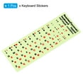 thumbnail image 3 of Uxcell Russian Keyboard Stickers Glow in the Dark Luminous Keyboard Replacement Cover, Red Lettering, 3 of 6