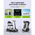 thumbnail image 4 of ScootNGo 39 lbs Ultra Lightweight Foldable Mobility Scooter for Seniors & Adult - Airline Approved, 4-Wheel Electric Travel Scooter, Silver, 4 of 7