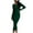Green, variant on Women's Long Sleeve Dress Fall Winter V Neck Slim Ribbed Knit Casual Bodycon Dresses Midi Pencil Dresses