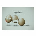 thumbnail image 1 of Easter Cutting Board, Cartoon Funny Eggs Doodle Style Facial Expression Cheerful Characters, Decorative Tempered Glass Cutting and Serving Board, Small Size, Tan Dark Coral Black, by Ambesonne, 1 of 1