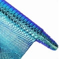thumbnail image 1 of Láminas de cuero sintético con textura de serpiente azul de 53 x 11,8 pulgadas, tela de vinilo con relieve de piel de serpiente, rollos de cuero holográfico brillante con efecto espejo., 1 of 9