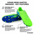 thumbnail image 2 of Vizari Youth Firm Ground Soccer Cleats for Kids – Comfortable, Durable, and Stylish Soccer Shoes for Boys and Girls, Green/Black, 10.5, 2 of 9