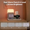 thumbnail image 4 of ANTBOOK Magnetic Charging Station Compatible for iPhone, Apple Watch, AirPods with Alarm Clock,Night Light Bedside White, 4 of 8