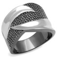 thumbnail image 1 of Two Tone IP Light Black IP Gun Stainless Steel Ring with No Stone, Size 12, 1 of 1