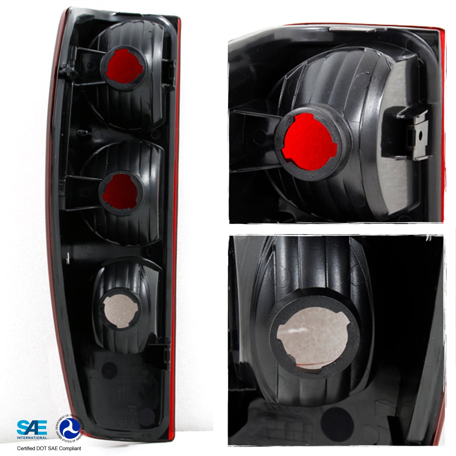 AKKON - For Chevy Colorado /GMC Canyon Pickup Truck Red Clear Tail Brake Light Driver Left Side Replacement