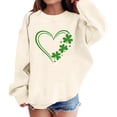thumbnail image 2 of Otqutp Girls St Patricks Day Sweatshirt Cute Crewneck Irish Clove𝐫 T-Shirt Long Sleeve Pullover Sweater Teens Saint Patty's Outfit, 2 of 8