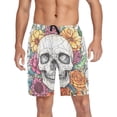 thumbnail image 6 of Relaxed fit printed pajama bottoms, sizes S to XXL A White Skull, 6 of 7