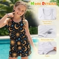 thumbnail image 6 of Xoenoiee Sun Moon Star Print Tankini Swimsuits for Girls with Swim Shorts Tummy Control 2 Piece Bathing Suits Breathable Blouson Tankini Swimwear, 14-15 Years, 6 of 7