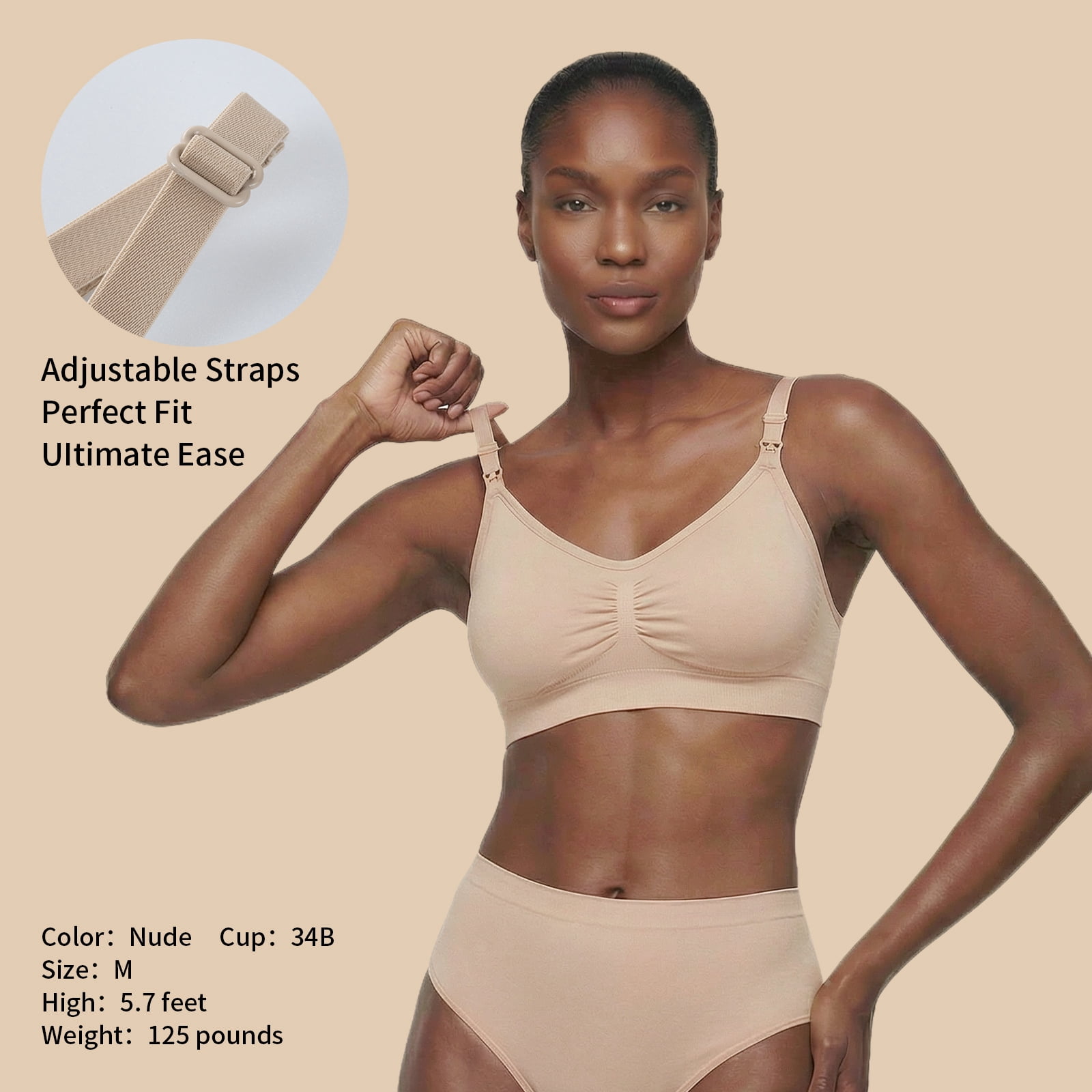 Under Control Plus Size Wireless Nursing Bra Full Coverage 4-Pack S Size