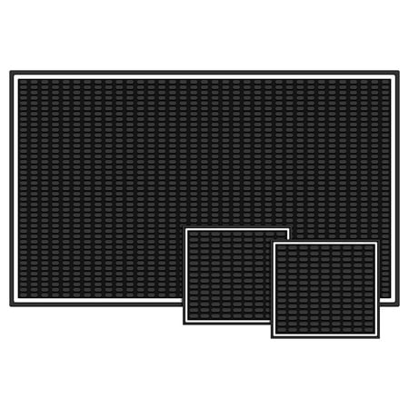 

Coffee Bar Mats for Countertop 18 x 12 Inch Thick Rubber Bar Mat with Two Coasters Resistant Durable Bar Mat