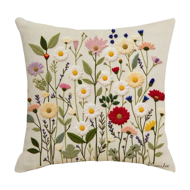 Pillowcase For Bedroom Bedding And Sofa Decor 45 cm x 45 cm Polyester Beige