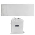 thumbnail image 1 of Saco de dormir forrado de 31x82" suave y ligero, hoja de camping con bolsa de transporte, blanco, 1 of 7