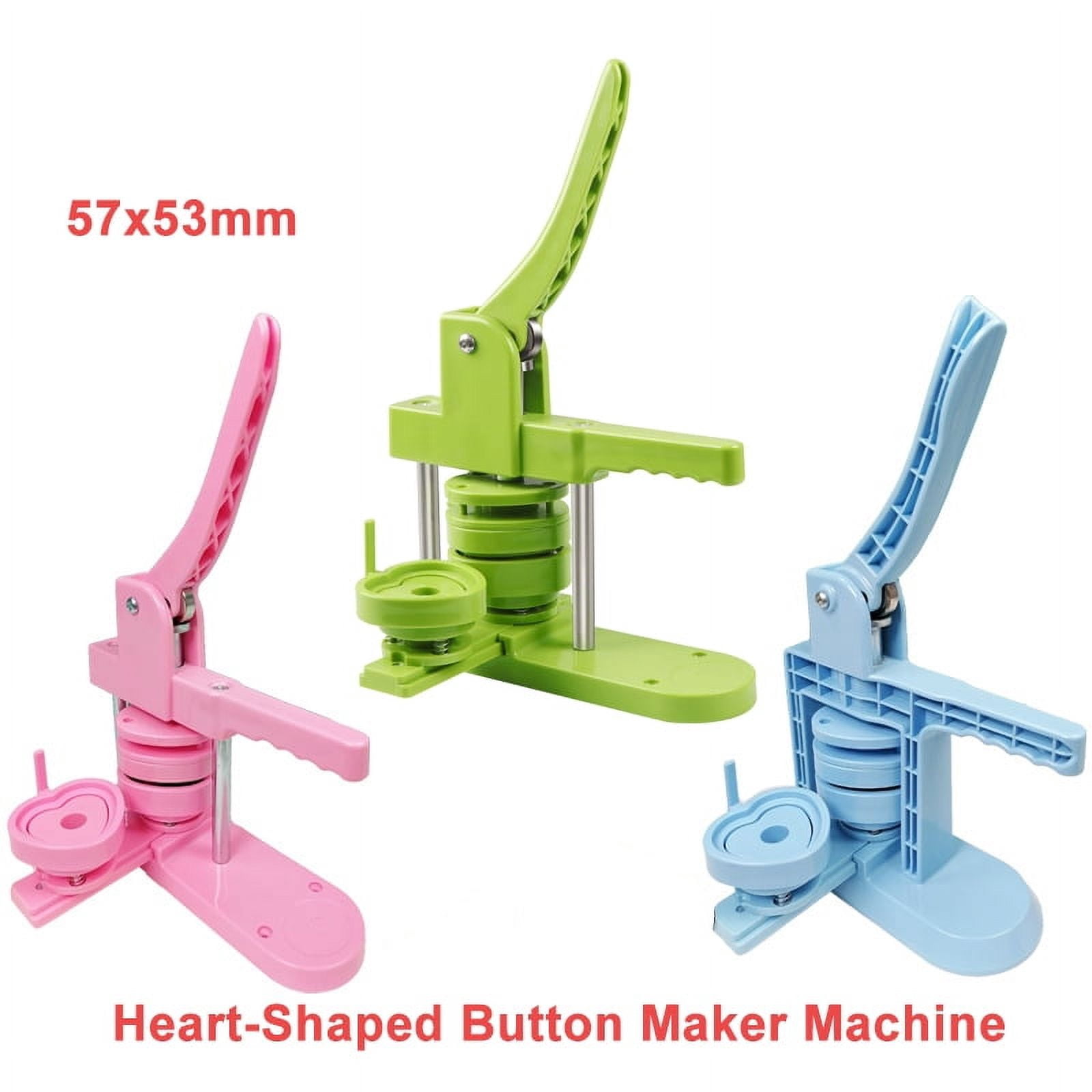 Heart-Shaped Button Maker Machine 57x53mm Installation-DIY Pin Button Maker Press Machine ,Beginner-Friendly