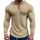 thumbnail image 2 of Sudadera con capucha ligera de punto waffle para hombre: absorbe la humedad, abrigada, corte deportivo; camiseta deportiva de manga larga para entrenamiento., 2 of 3
