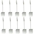 thumbnail image 1 of Table Number Holder Name Place Card Holder Memo Clip Holder Stand Note Holder Pictures Card Paper Menu Clip (Silver) (10PCS), 1 of 1
