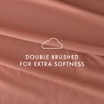 thumbnail image 4 of Noble Linens 4 Piece Solid Microfiber Bed Sheet Set, Clay, Queen, 4 of 11