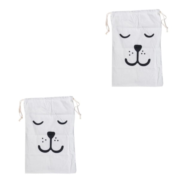Toystoory Bolsa con cordón de lino y algodón, organizador de bolsas reutilizable de gran capacidad Type1 NO1