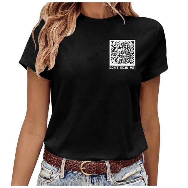 TSADFHJI Chemises de Noël pour Femmes Enseignantes Nouvelle Mode à Deux Codes Col Rond Manches Courtes T-Shirt m Noir